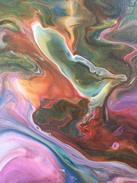 "The Road To Enlightenment" - Original PMS Abstract Diptych Fluid Acrylic Paintings On Canvas - 40" x 16"