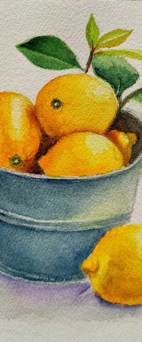 Basket of lemons by Francesca Licchelli