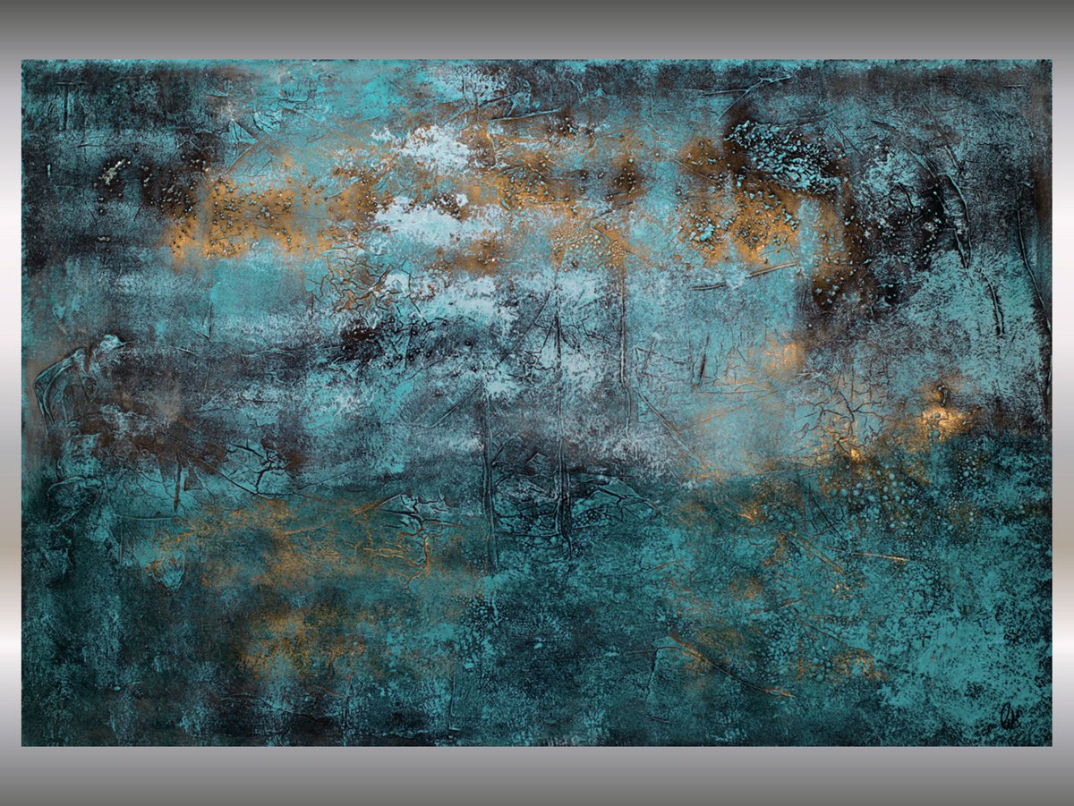 Abstract Acrylic Painting By Edelgard Schroer, 47 X 31, Timeless, Original Artwork