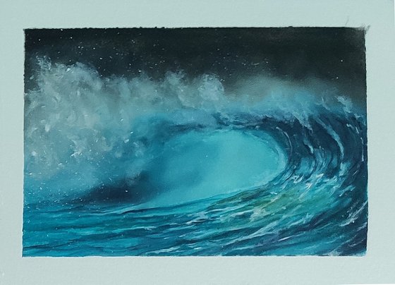 seascape wave on paper #002