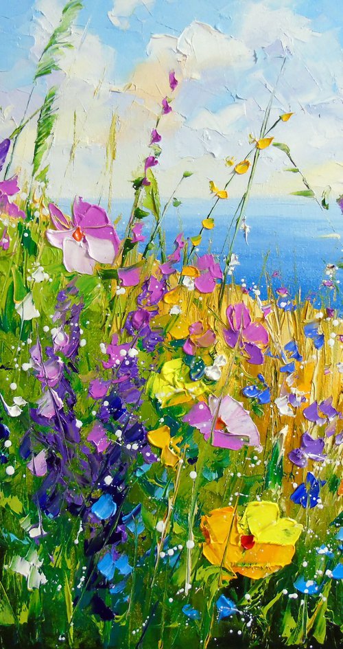 Wildflowers by the sea by Olha Darchuk