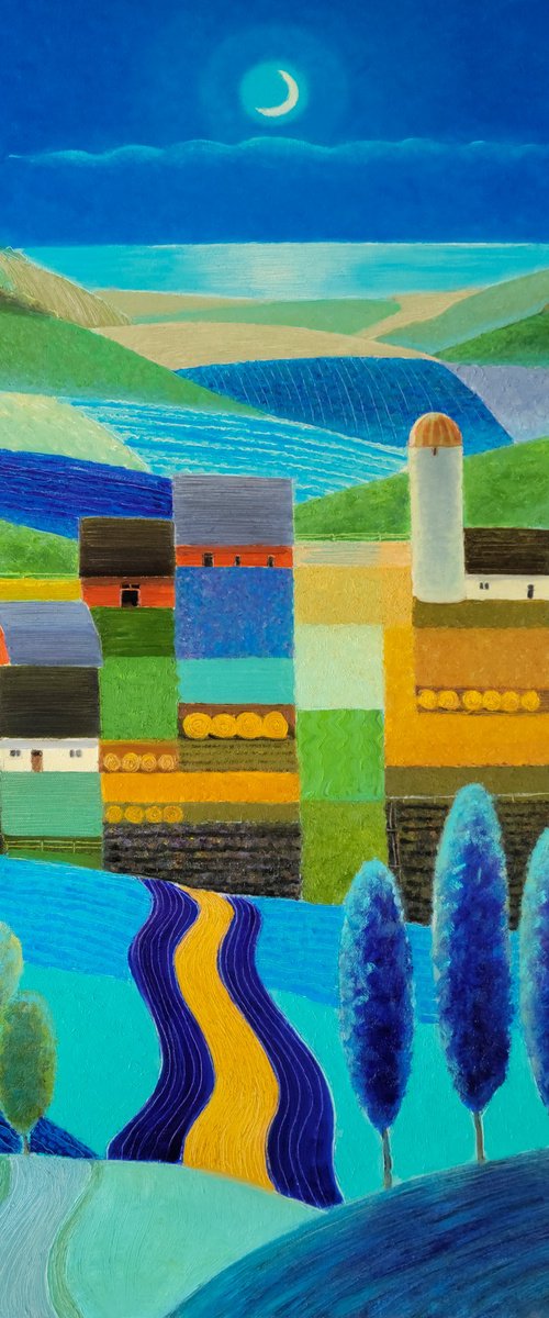 Prince Edward County Farm at Night by Vadim Vaskovsky