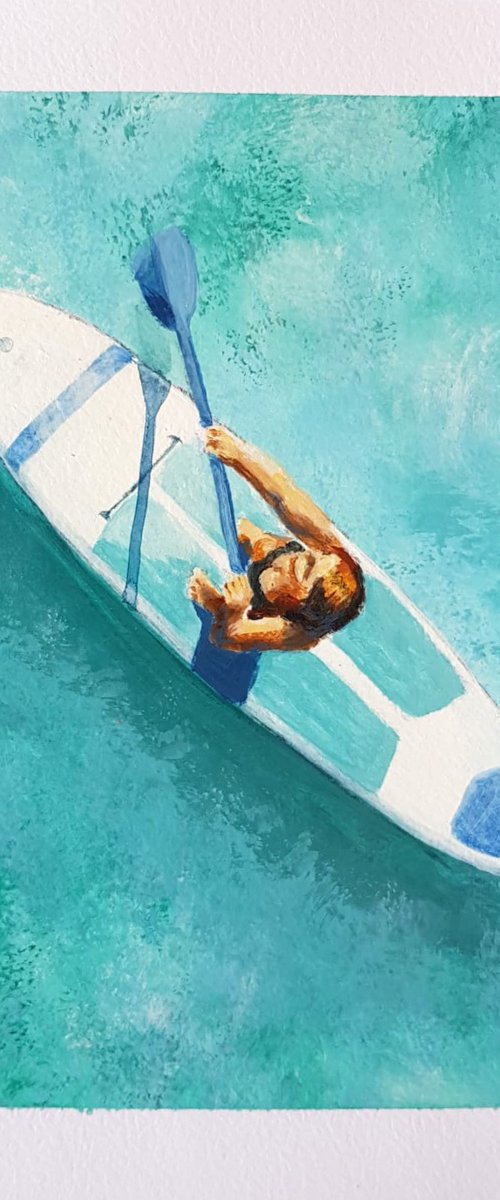 Woman on Supboard by Daria Startseva