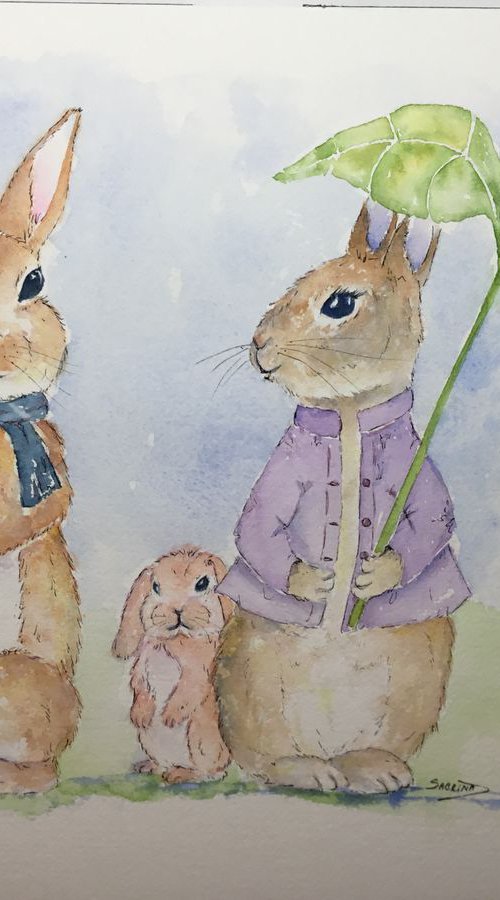 Rabbit family by Sabrina’s Art