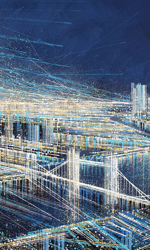 London With Night Lights by Marc Todd