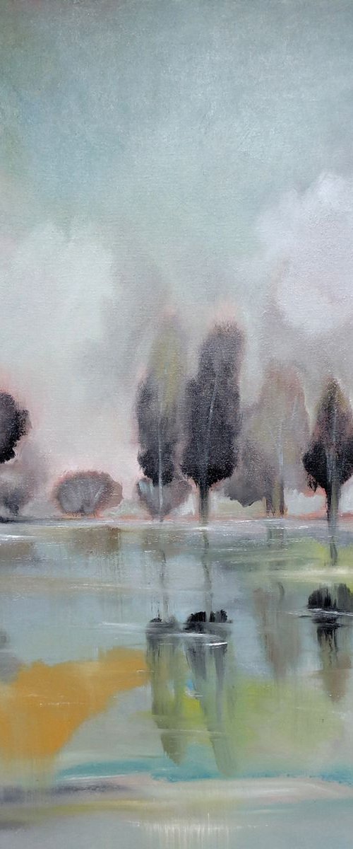 After Rain. Large painting, 30" x 48". by Veta  Barker