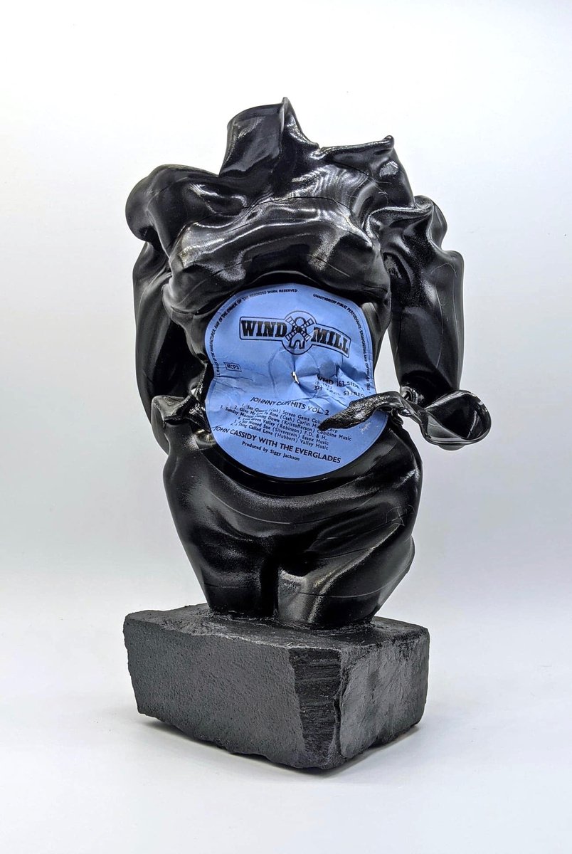 Vinyl Music Record Sculpture - Cash Hits by Seona Mason