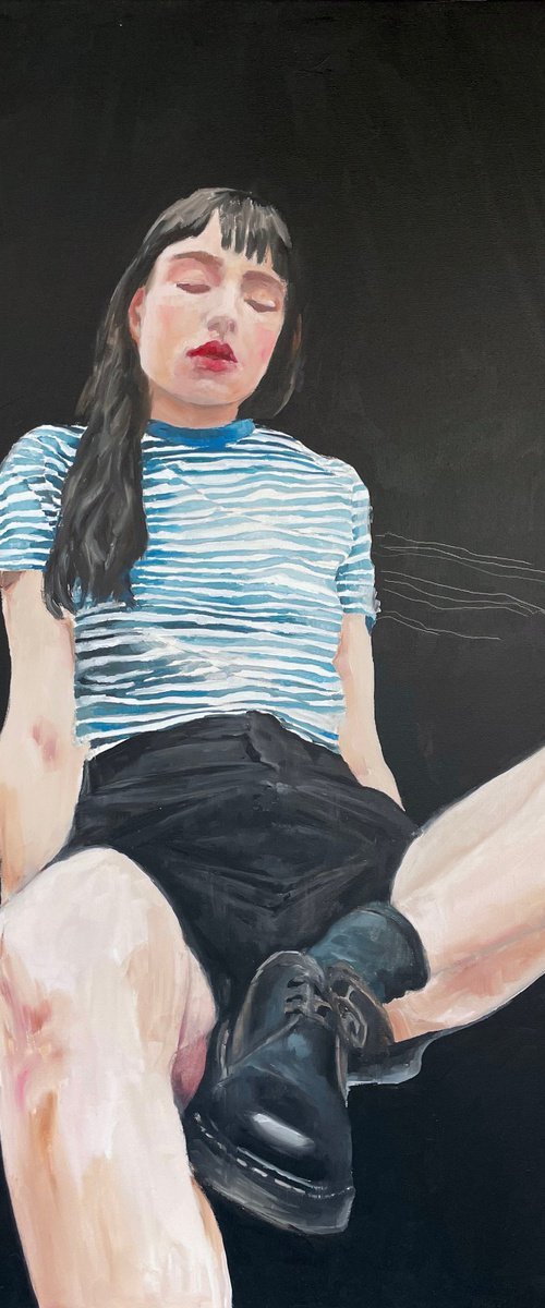 stripe t-shirt by Elina Evstig