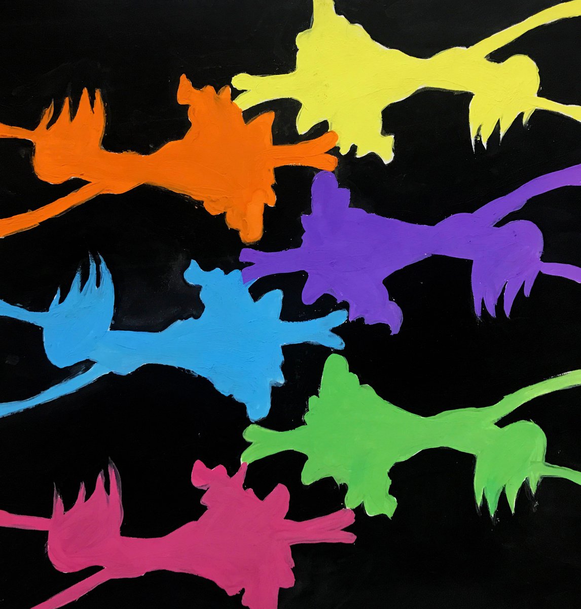 Abstract Painting By Anastasia Terskih, 10 X 10, Dance, Original Artwork