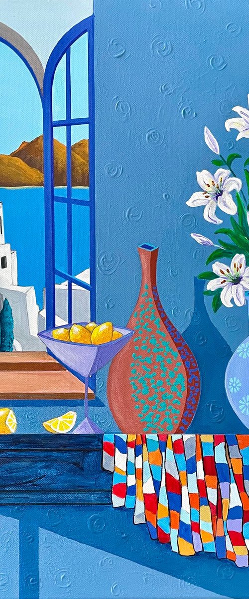 Santorini Blues by Ashot Petrosyan