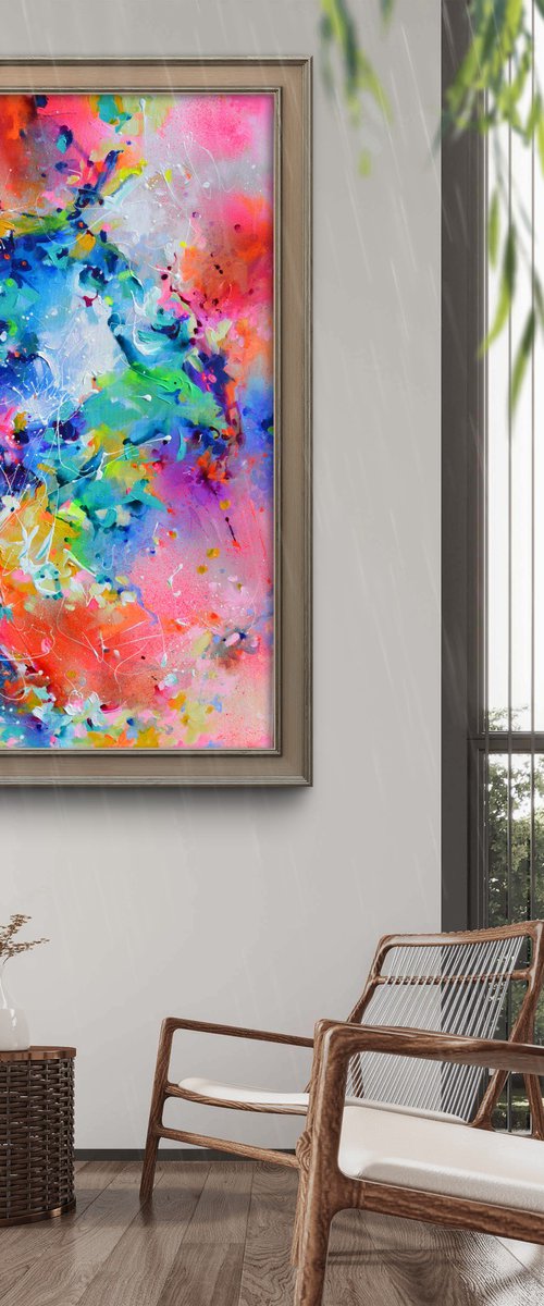 Colorful Abstract Reef Oasis by Soos Roxana Gabriela