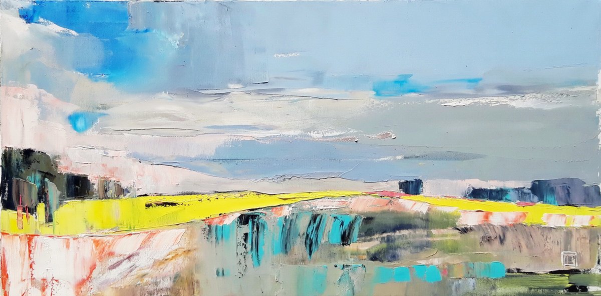 Spring Field By Lesya Ros, 39 X 20, Artwork For Sale On Artfinder