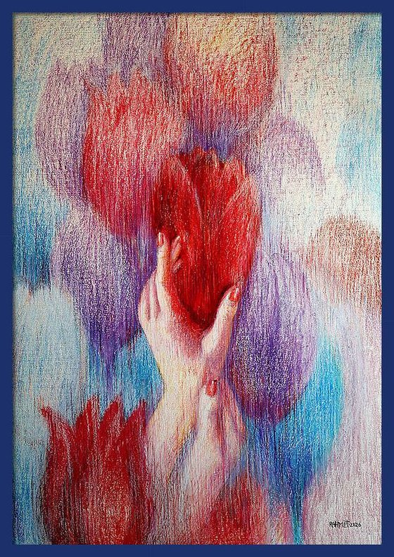 Touch : paper, oil pastel