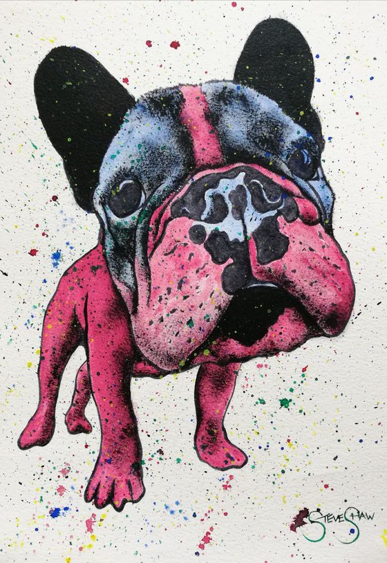 Red Frenchie ( on paper )