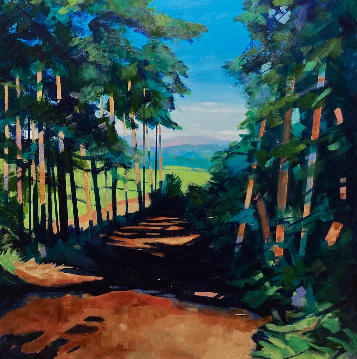 Top Path At Kinsley Woods By Stuart Roper, 31 X 31, Artwork For Sale On Artfinder