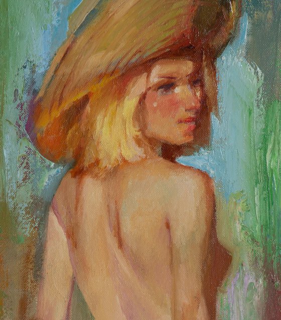 Girl with a Straw Hat