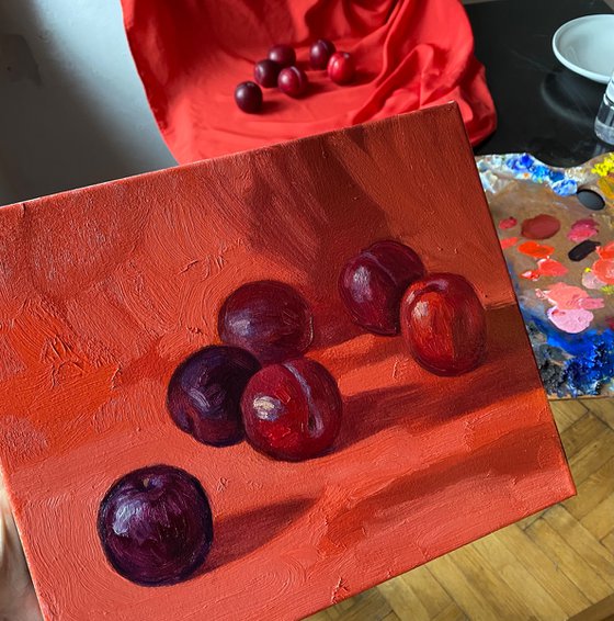 Still Life with plums