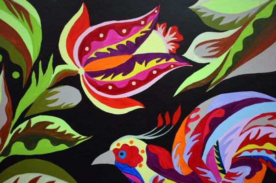 Birds on Flowers