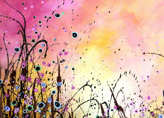 New Hopes #3 -  Large Original abstract floral painting