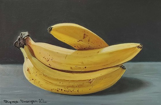 Bananas (20x30cm, oil on CANVAS)