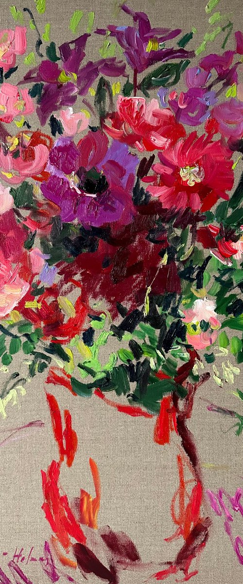 Bright flowers by Lilia Orlova-Holmes