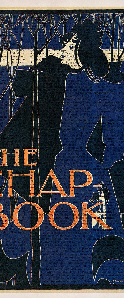 The Chap-Book - Collage Art Print on Large Real English Dictionary Vintage Book Page by Jakub DK - JAKUB D KRZEWNIAK