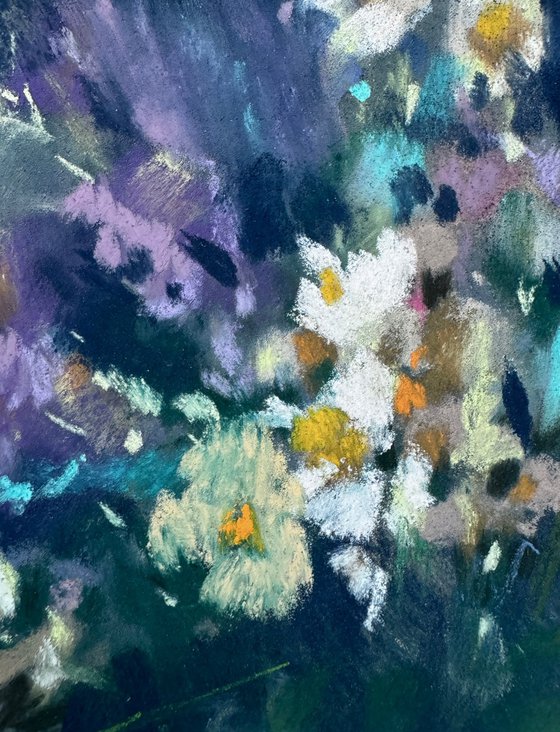 Blue mood. Wildflowers