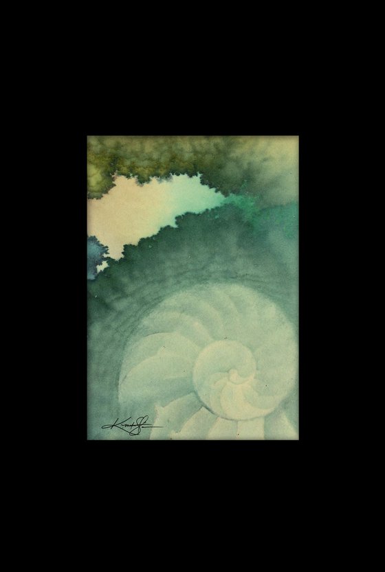 Nautilus Shell 2020-9 -  Mixed Media Sea Shell Painting by Kathy Morton Stanion