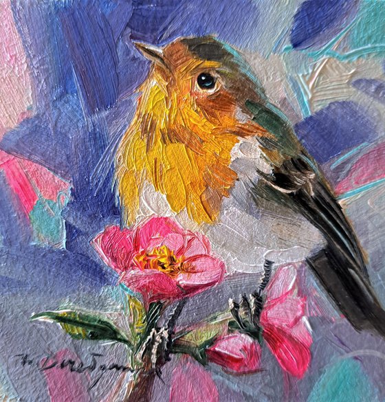 Robin bird painting