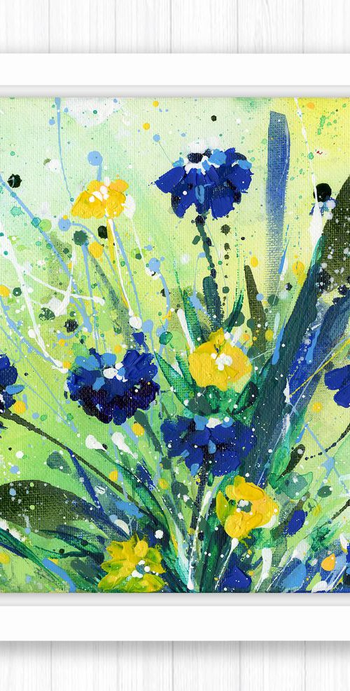 Blooming Love -  Abstract Flower Painting  by Kathy Morton Stanion by Kathy Morton Stanion