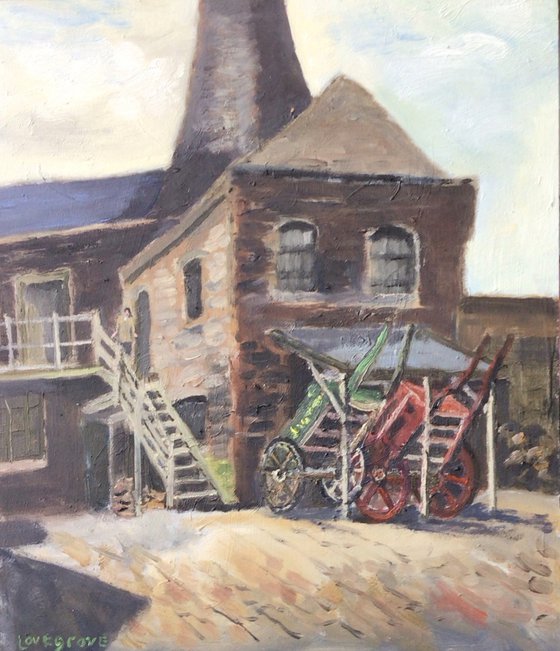 Gladstone pottery, yard