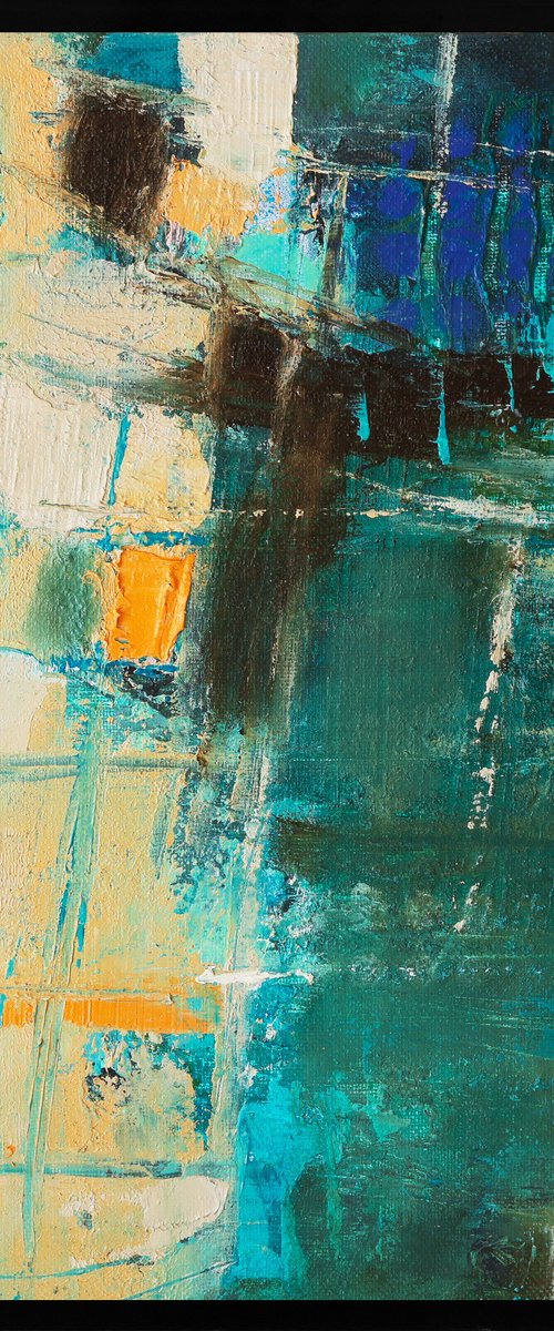 Abstract Green Orange by Bo Kravchenko