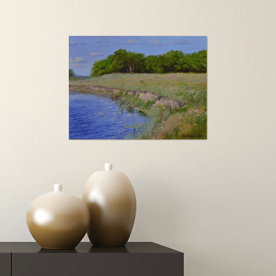 On the steep bank. Etude