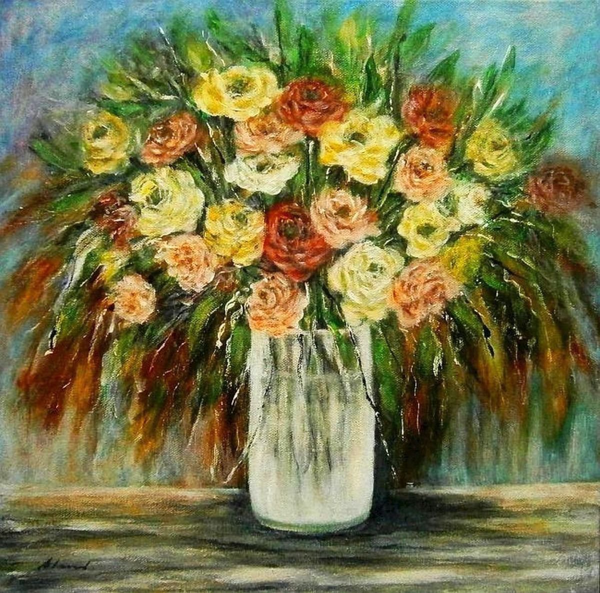 Bouquet of roses - still life.. by Emilia Urbanikova