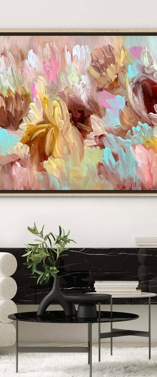 Pastel Symphony of Blossoms by Theo Papathomas