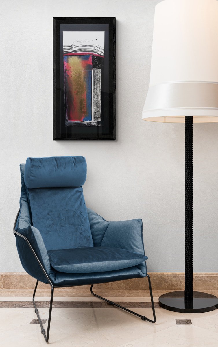 Abstract Acrylic Painting By Ivana Urso, 9 X 20, Sign/Gesture 3, Original Artwork