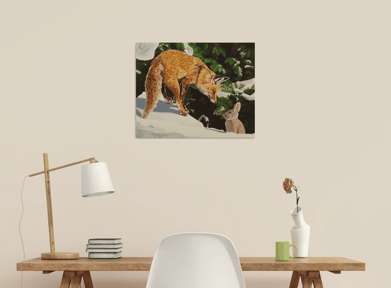 fox and rabbit