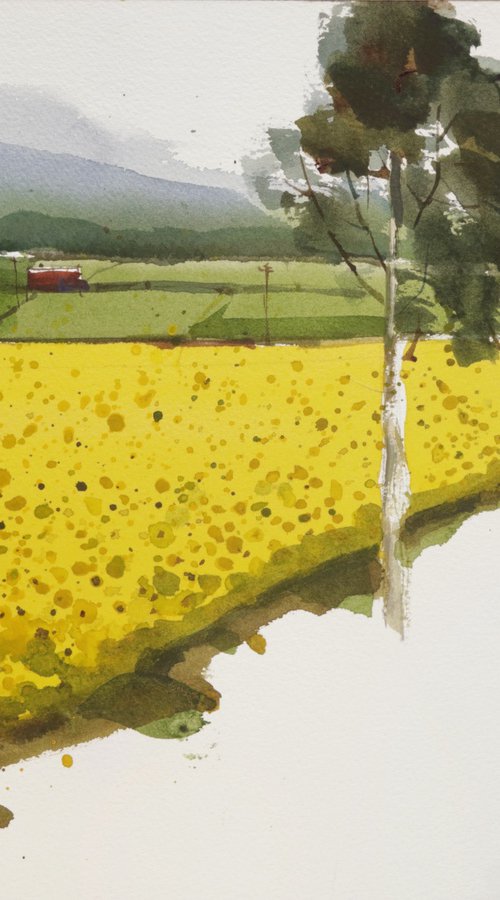 Yellow green composition 7 by Prashant Prabhu
