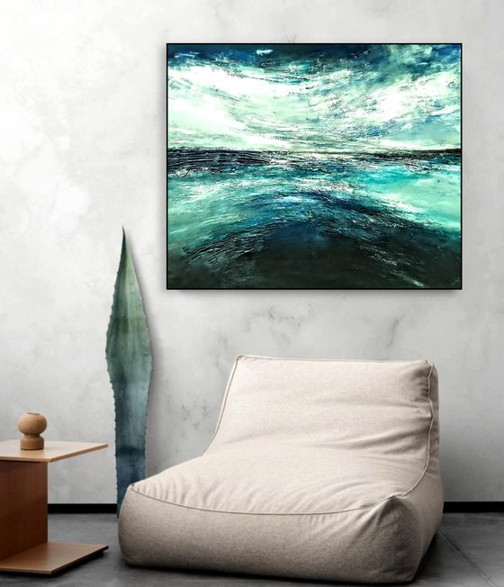 Kefalonia 120x100cm Abstract Textured Painting