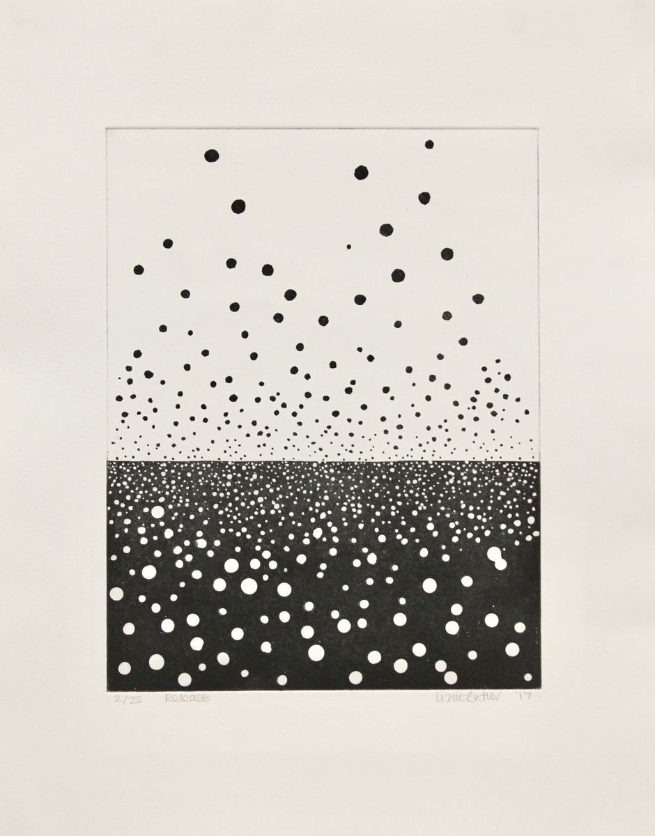 Abstract Etchings & Engravings By Lizzie Butler, 14 X 17", Release, Original Artwork