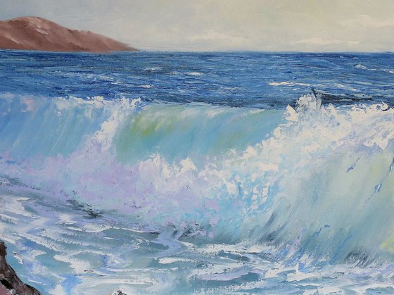 Ocean Waves - large oil painting