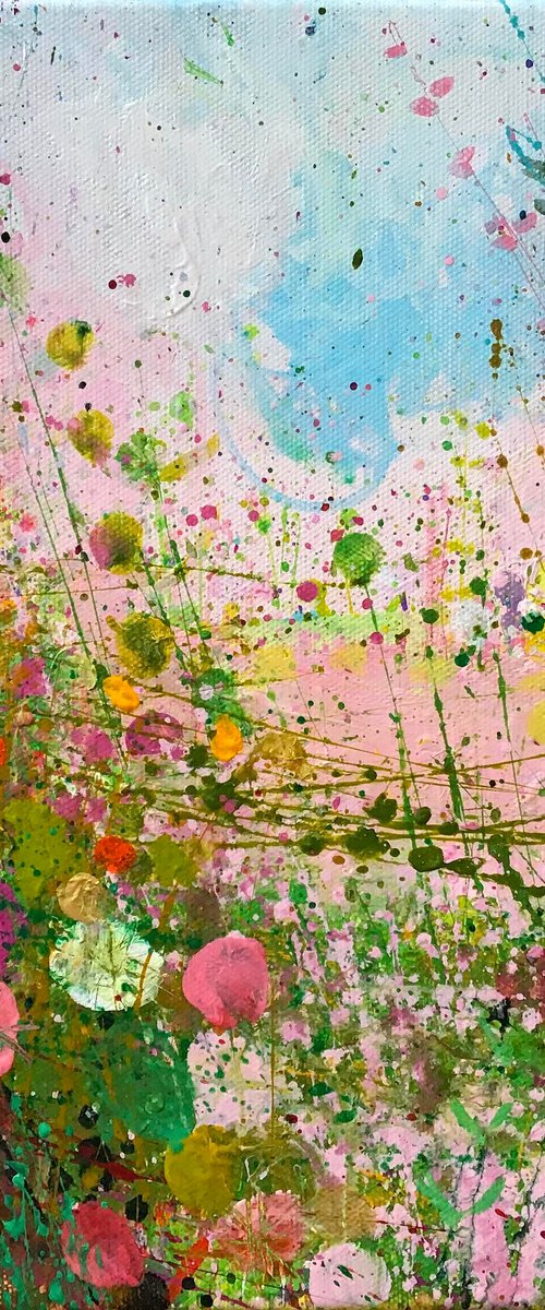Hedgerow and Fields, August by Sandy Dooley