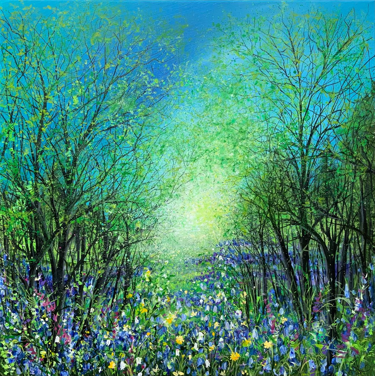 Bluebells and Dandelions by Jan Rogers