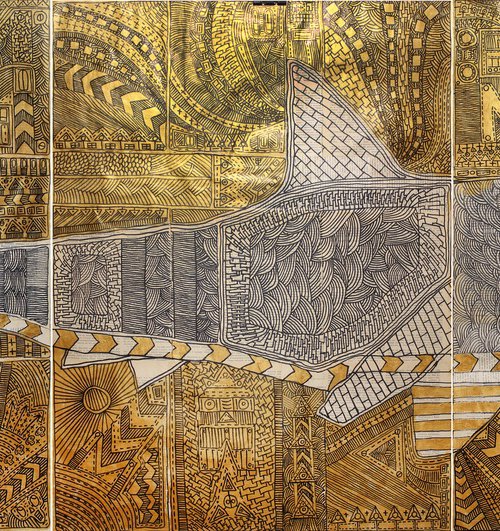 Shark (triptych) by Marat Cherny