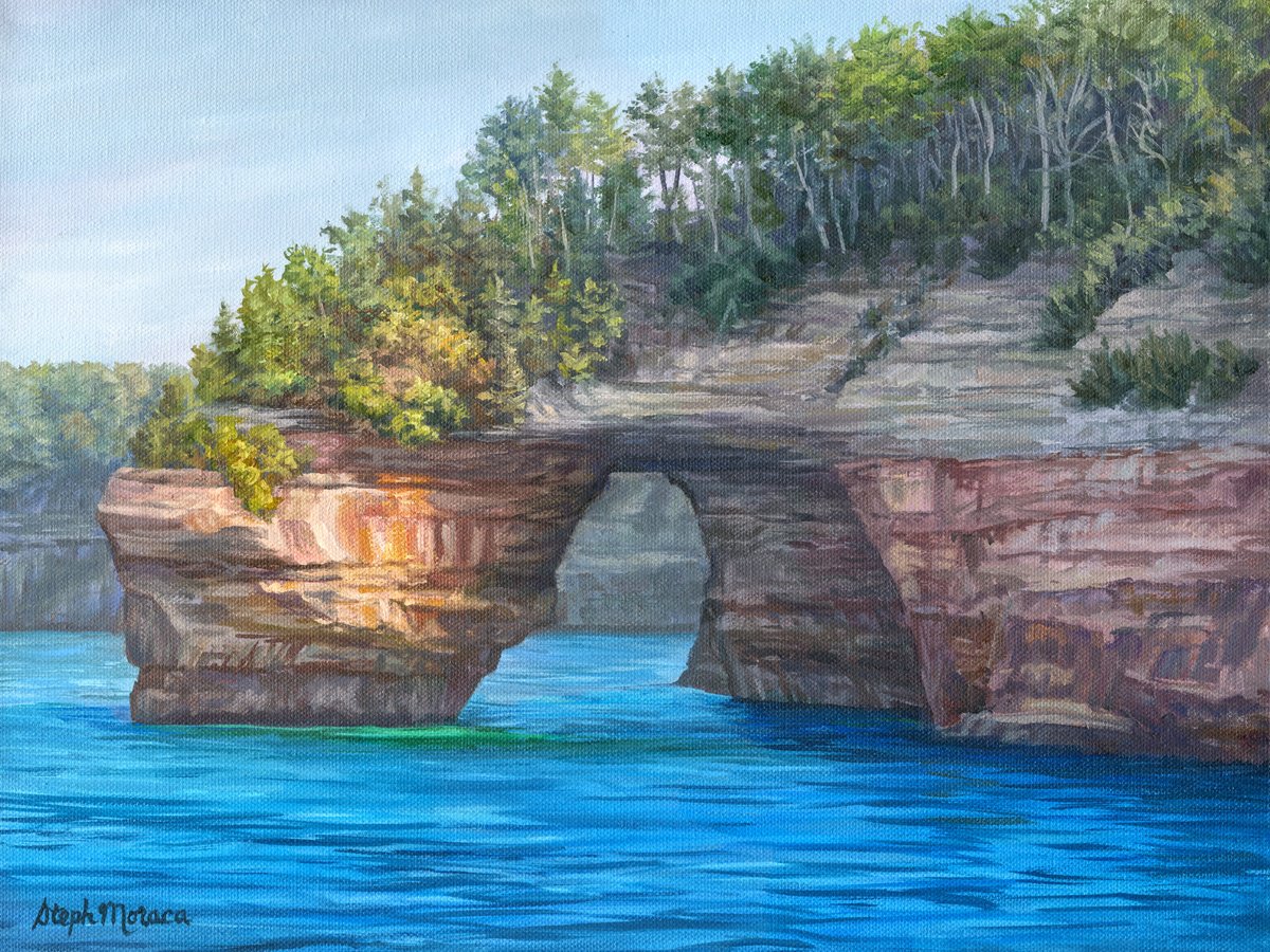 Photorealistic Landscape Oil Painting By Steph Moraca, 16 X 12", Lover