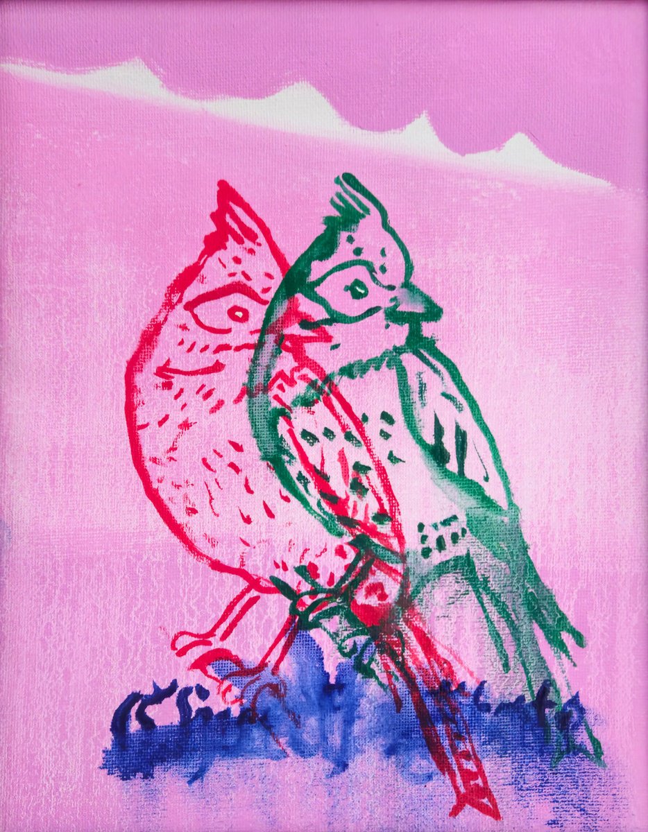 Animal Oil Painting By Shelton Walsmith, 11 X 13", Church + State, Original Artwork