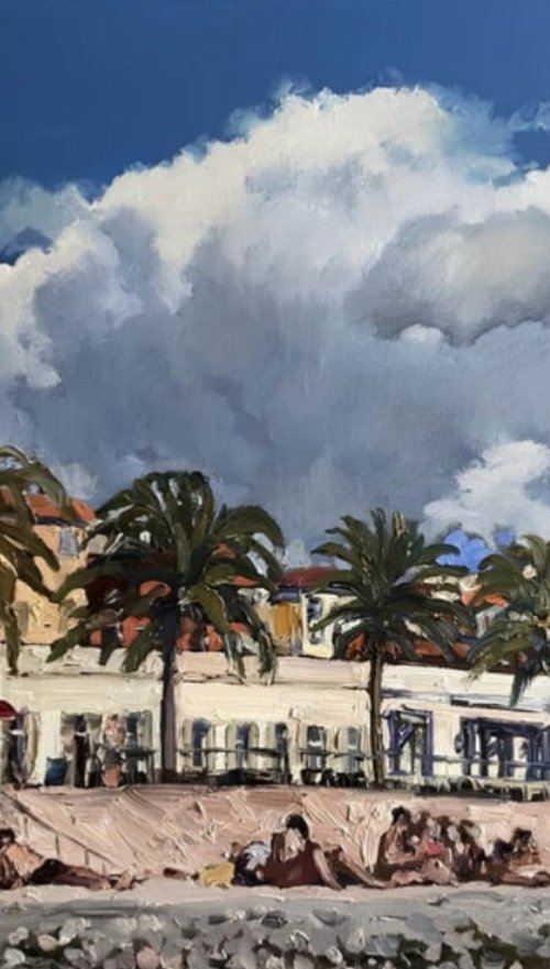 Beach in Nice by Nadezda Stupina