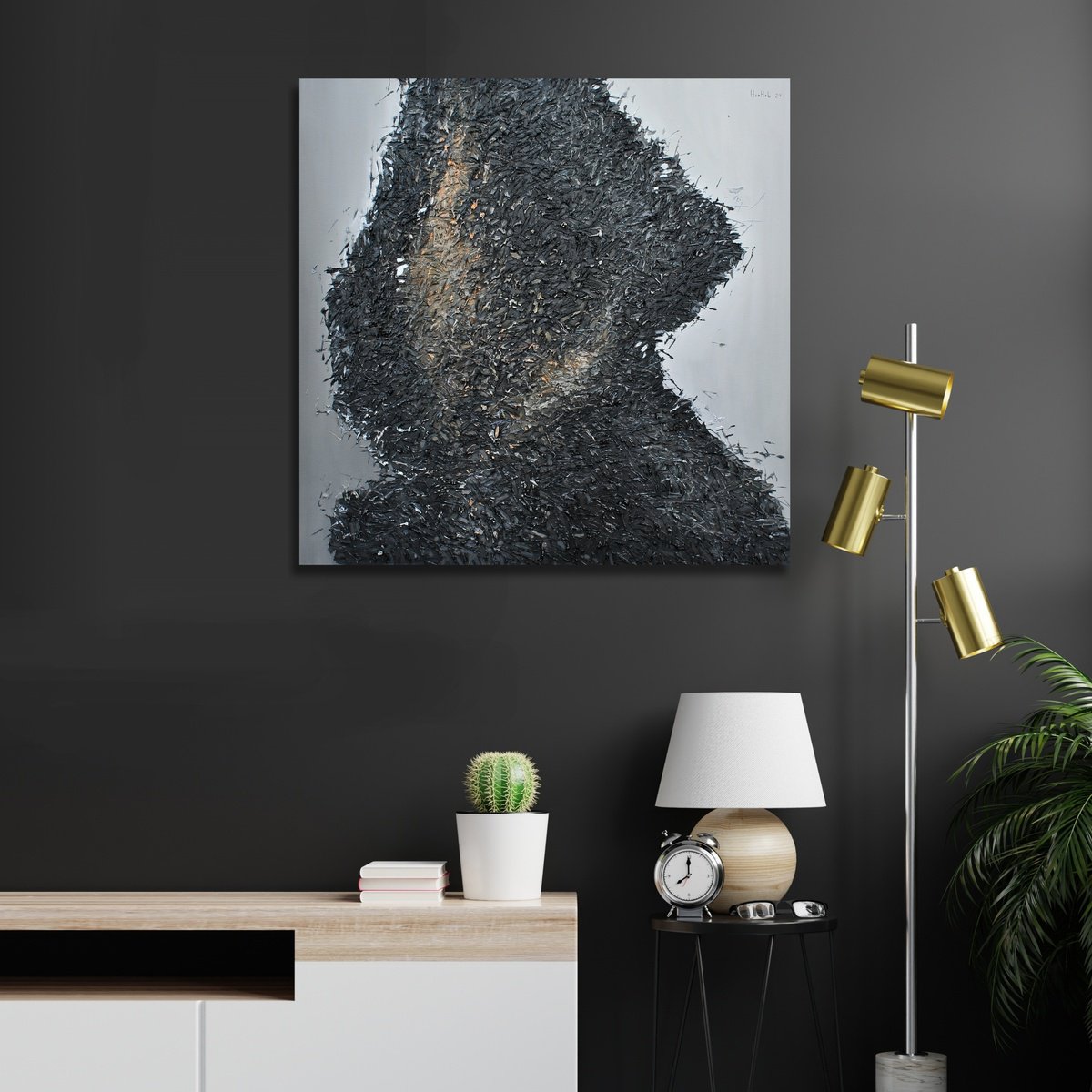 Organic Abstract Oil Painting By Olena Horhol, 31 X 31", Flowering 98, Original Artwork