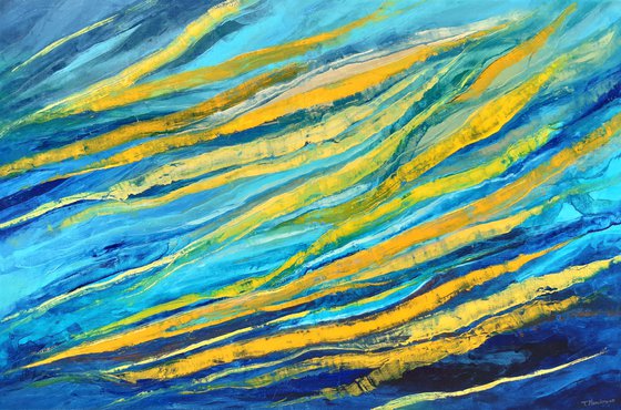 Sunrise in the Ocean  100x150cm