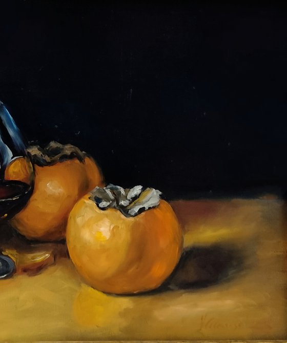 Cognac and persimmons
